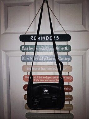 Kuromi Black Crossbody Mini Satchel Bag